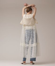 GRACE CONTINENTAL フリルカラーレースワンピース