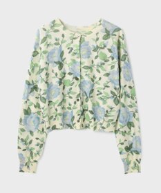 GRACE CONTINENTAL ローズプリントニットカーディガン