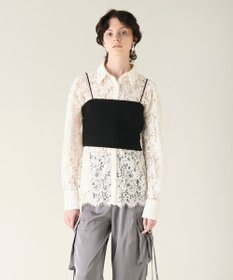 GRACE CONTINENTAL ニットライクレースビスチェ