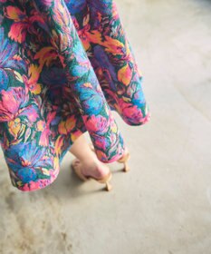 GRACE CONTINENTAL フラワージャガードフレアスカート