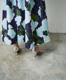 GRACE CONTINENTAL グログランボタニカルスカート