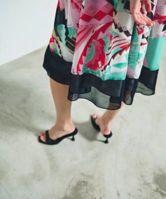 GRACE CONTINENTAL アールデコリゾートプリントワンピース