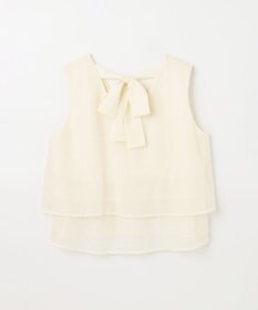 GRACE CONTINENTAL シフォンカットジャガードトップ