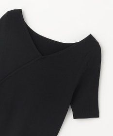 GRACE CONTINENTAL リブカシュクールニットトップ