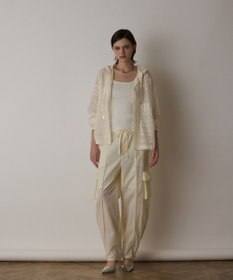 GRACE CONTINENTAL キカレースフード付トップ