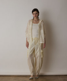 GRACE CONTINENTAL キカレースフード付トップ