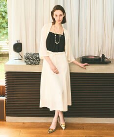 新品[グレースコンチネンタル］25SS リネンライクバイカラーワンピース　38 リネンライクバイカラーワンピース / GRACE CONTINENTAL | GRACE