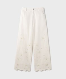 GRACE CONTINENTAL カットワークフレアパンツ
