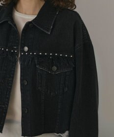GRACE CONTINENTAL フリンジスタッズデニムジャケット