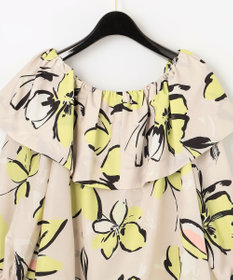 グレースコンチネンタルフラワーフリルガウン**タグ付き** セール】 フラワープリントフリルガウン （カーディガン・ボレロ