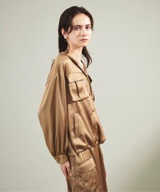 【グレースコンチネンタル】トリアセサテンフーディー トリアセサテンフーディー / GRACE CONTINENTAL | GRACE