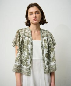 GRACE CONTINENTAL バンダナフレアスリーブブラウス