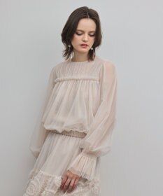 GRACE CONTINENTAL チュールタイブラウス