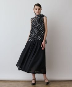 GRACE CONTINENTAL ドットオパールボウタイノースリーブ