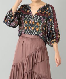 本当に信頼出来る商品 / ストライプフラワーギャザートップ GRACE GRACE | CONTINENTAL シャツ+ブラウス(長袖+七分)