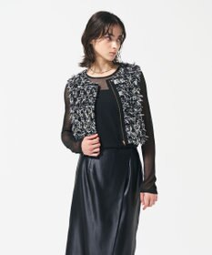 GRACE CONTINENTAL コンパクトフリンジベスト マルチ