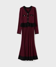 GRACE CONTINENTAL バイカラーニットワンピース