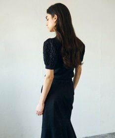 GRACE CONTINENTAL シアーハーフニットトップ