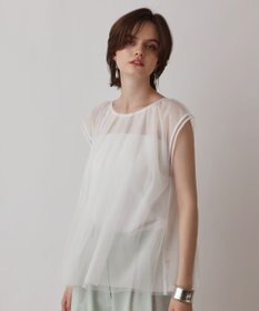 GRACE CONTINENTAL チュールタックノースリーブ