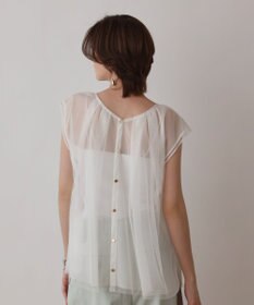 GRACE CONTINENTAL チュールタックノースリーブ