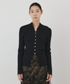 GRACE CONTINENTAL ボタンリブニットカーディガン
