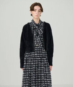 GRACE CONTINENTAL フェザーzipニットカーディガン