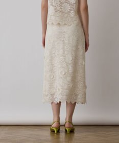 GRACE CONTINENTAL クロシュ刺繍スカート