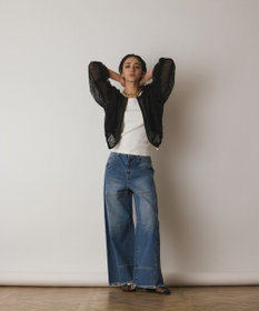GRACE CONTINENTAL メッシュギャザーブルゾン