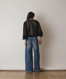 GRACE CONTINENTAL メッシュギャザーブルゾン