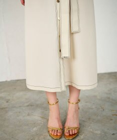 GRACE CONTINENTAL 配色ステッチワークシャツワンピース