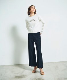 GRACE CONTINENTAL ロゴビジューニットトップ