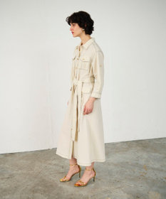 GRACE CONTINENTAL 配色ステッチワークシャツワンピース