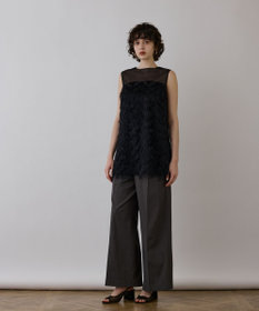 GRACE CONTINENTAL シアーフリンジノースリーブ