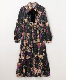 GRACE CONTINENTAL ローズオーナメントプリントワンピース