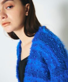 GRACE CONTINENTAL フェザーツイードニットカーディガン