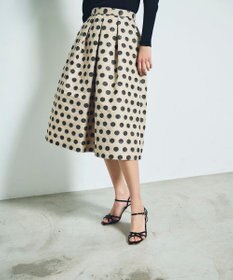 GRACE CONTINENTAL ラメドットジャガードスカート