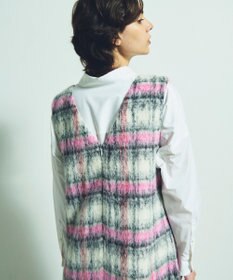 GRACE CONTINENTAL シャギーチェックジャンパースカート