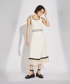 GRACE CONTINENTAL メッシュヘムニットワンピース