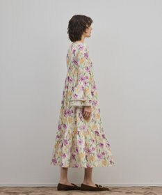 GRACE CONTINENTAL ボタニカルプリントティアードワンピース