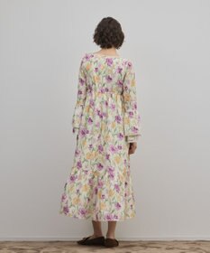 GRACE CONTINENTAL ボタニカルプリントティアードワンピース