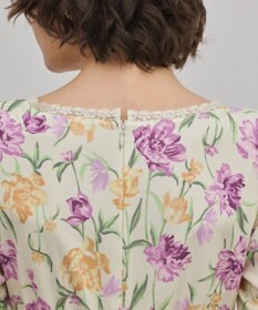 GRACE CONTINENTAL ボタニカルプリントティアードワンピース