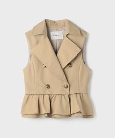 GRACE CONTINENTAL ペプラムトレンチベスト