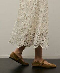 GRACE CONTINENTAL フラワーカットワークワンピース
