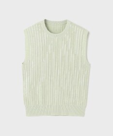 GRACE CONTINENTAL スパンコールニットノースリーブ