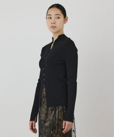GRACE CONTINENTAL ボタンリブニットカーディガン