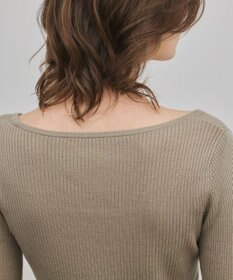 GRACE CONTINENTAL バイカラーリブニットトップ