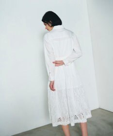 GRACE CONTINENTAL 刺繍ヘムシャツワンピース