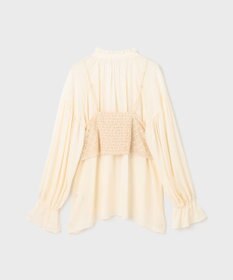 GRACE CONTINENTAL レースキャミ付カフタンブラウス