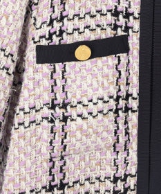 GRACE CONTINENTAL ツイードフーディーコート