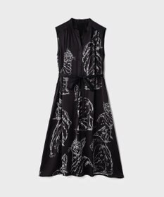 GRACE CONTINENTAL ドローイングキャットワンピース